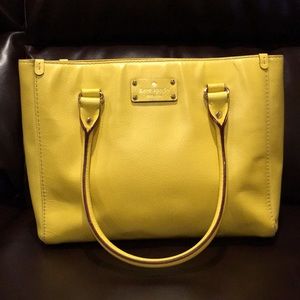 Kate Spade yellow leather handbag